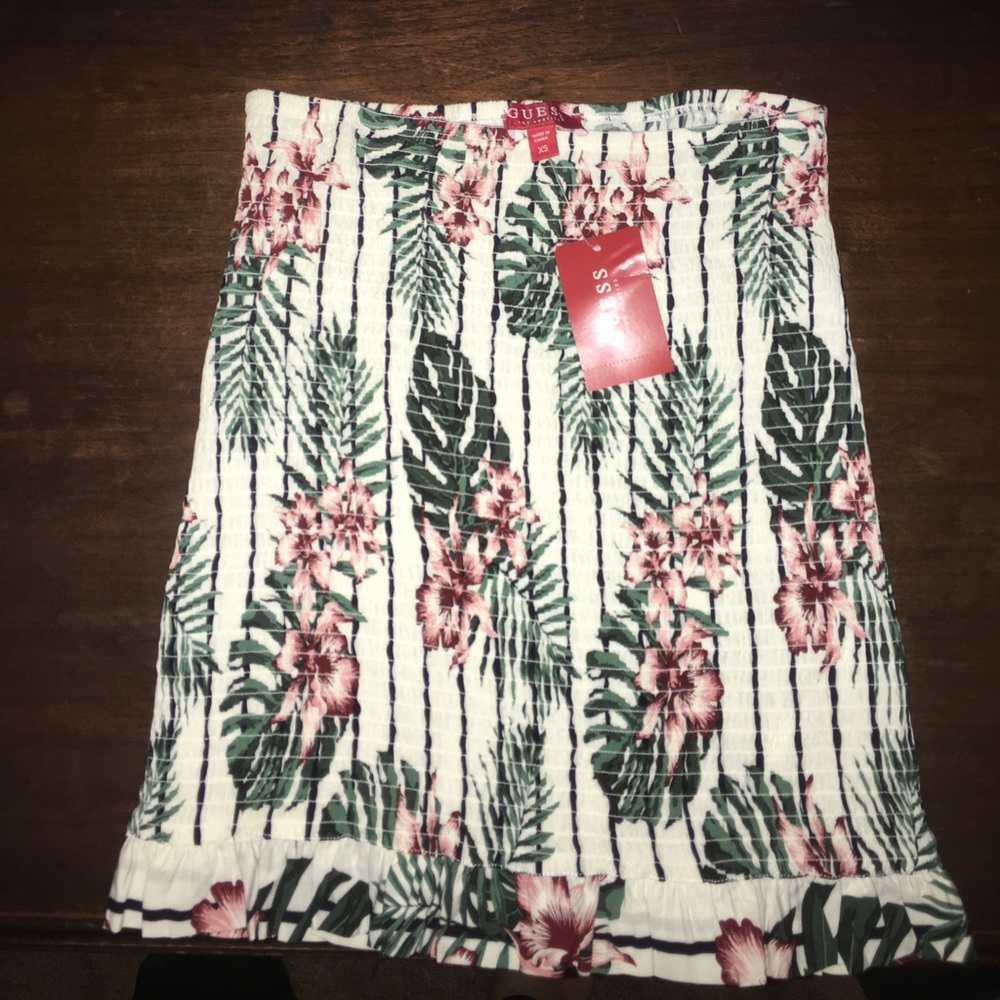 brand new guess skirt/top